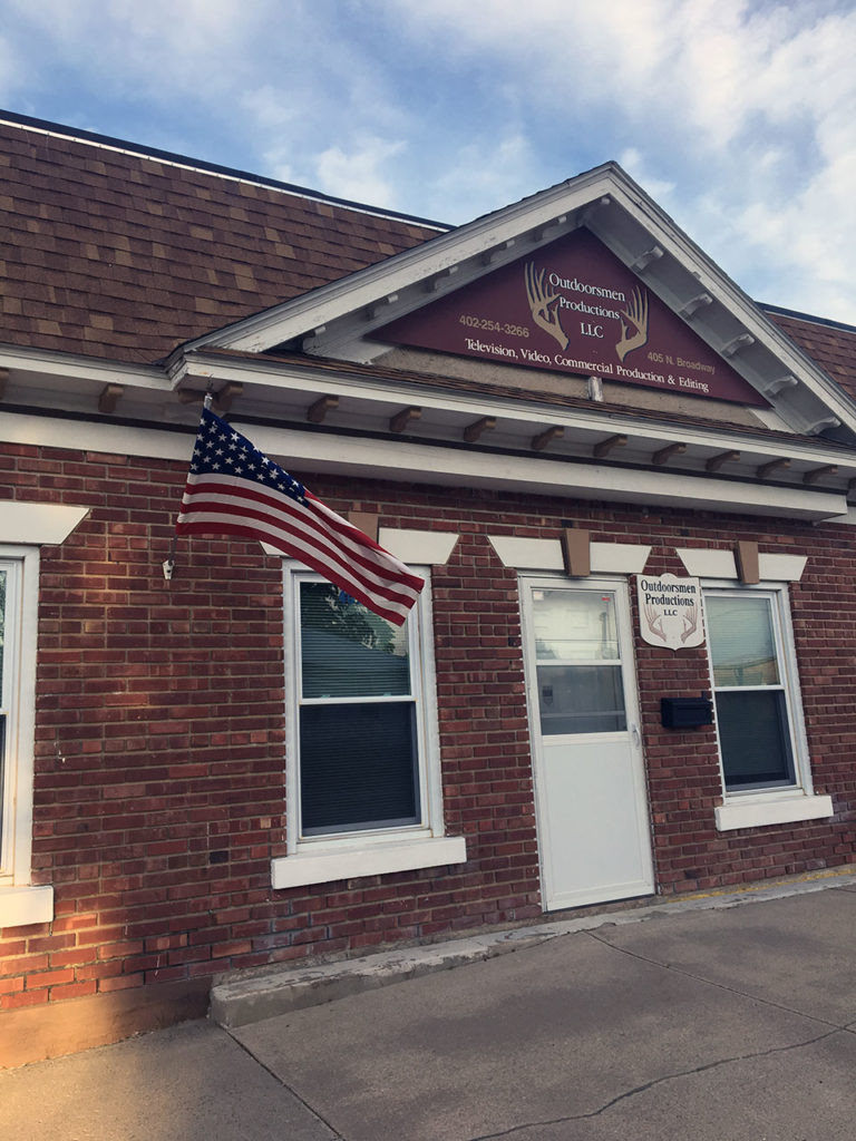 Office Front of the building US Flag